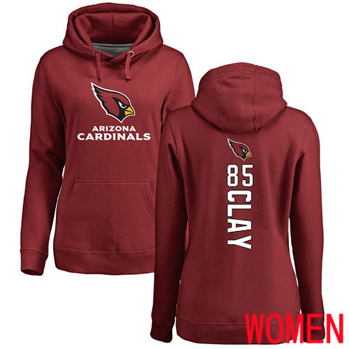 Arizona Cardinals Maroon Women Charles Clay Backer NFL Football #85 Pullover Hoodie Sweatshirts->arizona cardinals->NFL Jersey